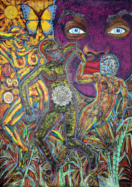 Urban-inspired artwork by Oscar Luis Martínez